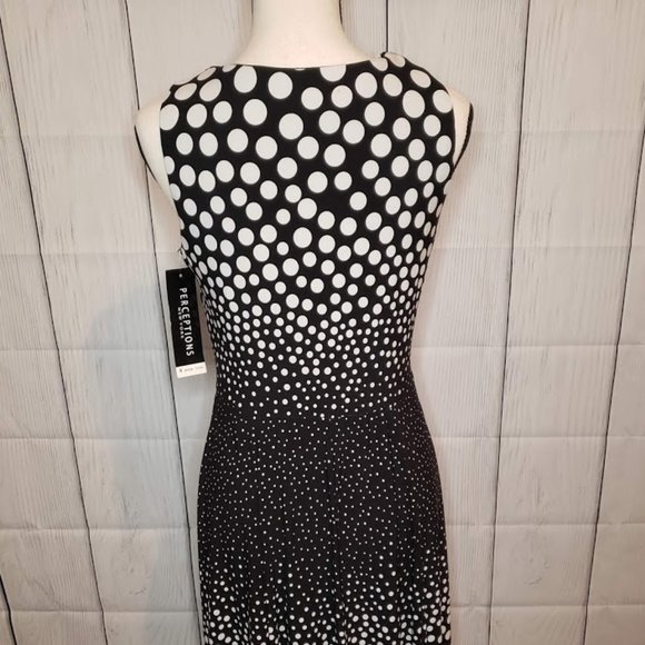🖤Perceptions🤍 Black & White Poka Dot Dress - Picture 4 of 5